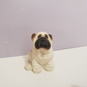 Stone Critters Bulldog Baby Pup Dog Figurine USA Home Country Decor 2.75"